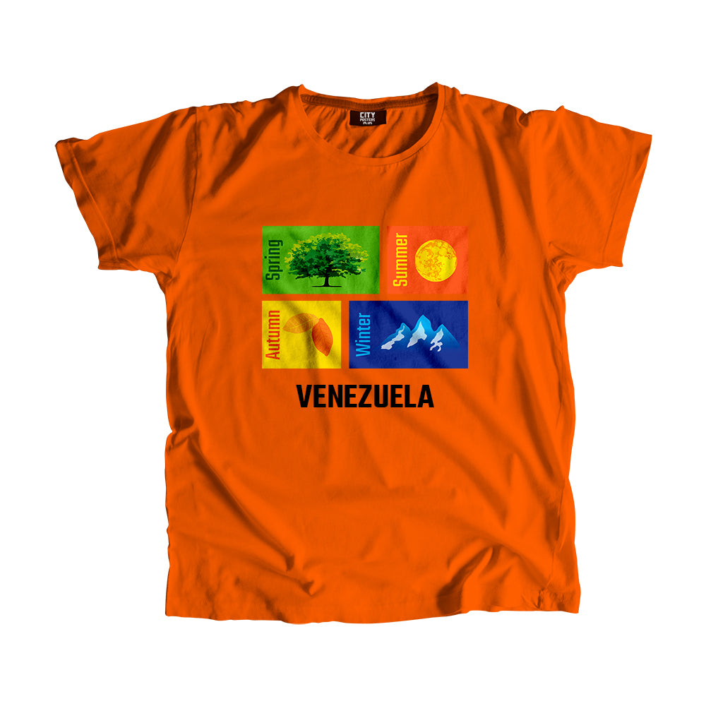 VENEZUELA Seasons Men Unisex T-Shirt (Orange)