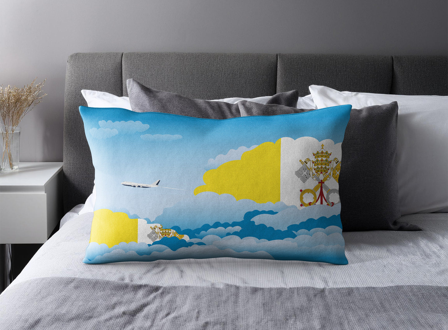 Vatican City Holy See Day Clouds Pillow Case and Pillow Throw