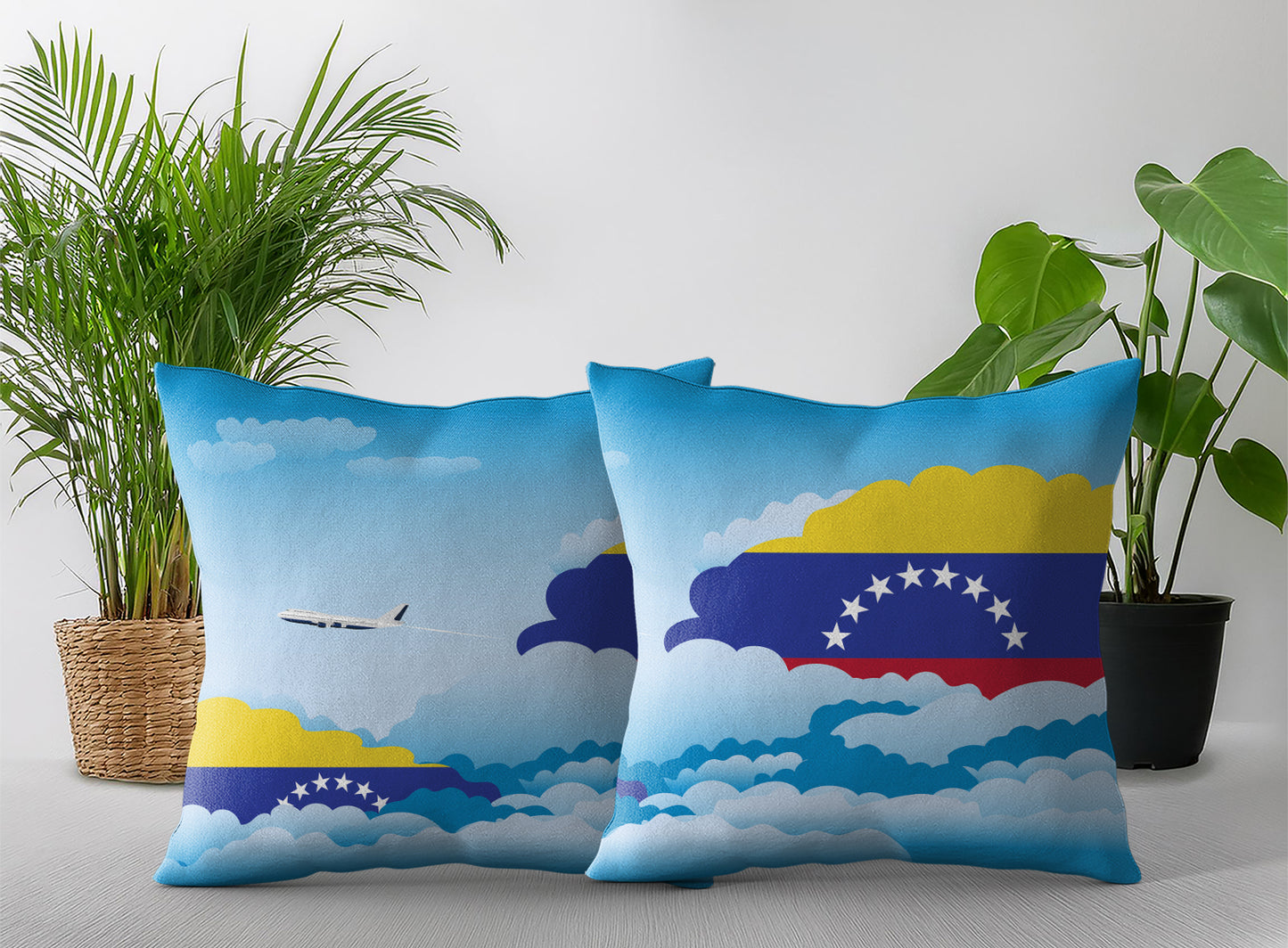 Venezuela Day Clouds Pillow Case and Pillow Throw