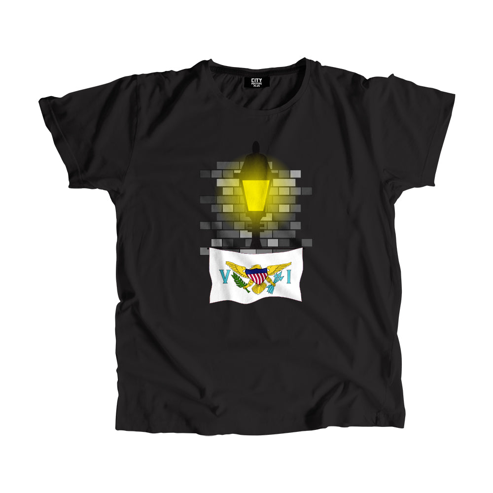 Virgin Islands US Street Lamp Bricks Men Unisex T-Shirt