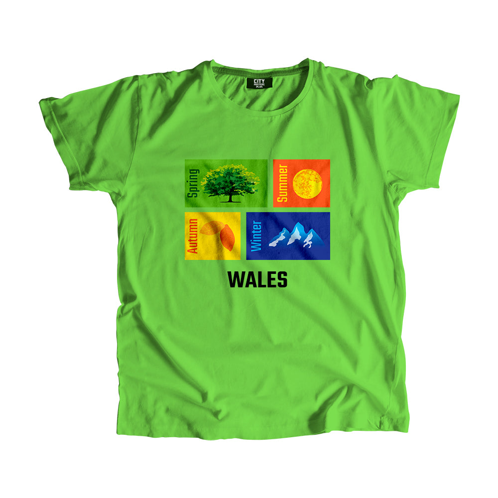 WALES Seasons Men Unisex T-Shirt (Liril Green)