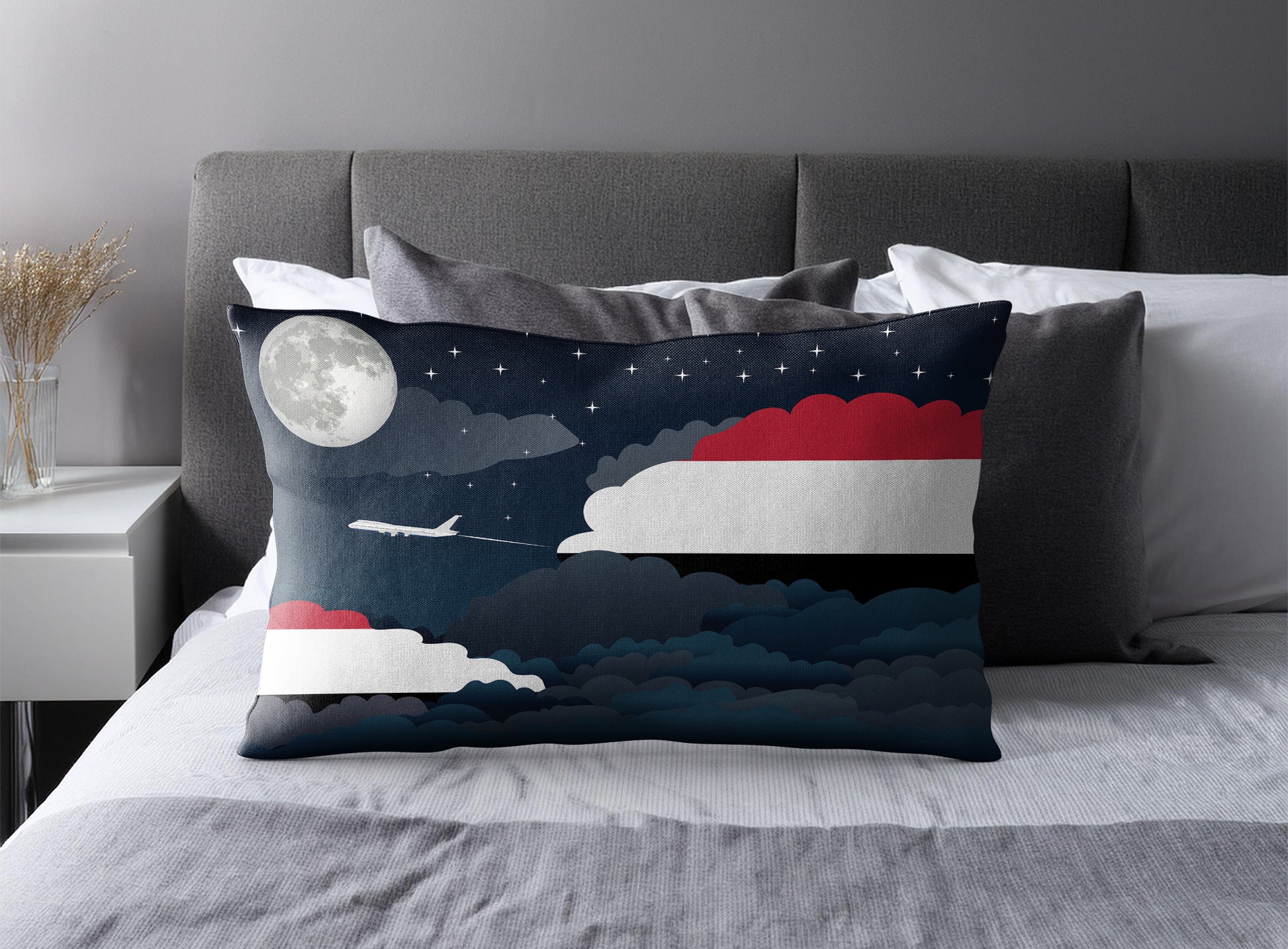 Yemen Night Clouds Pillow Case and Pillow Throw