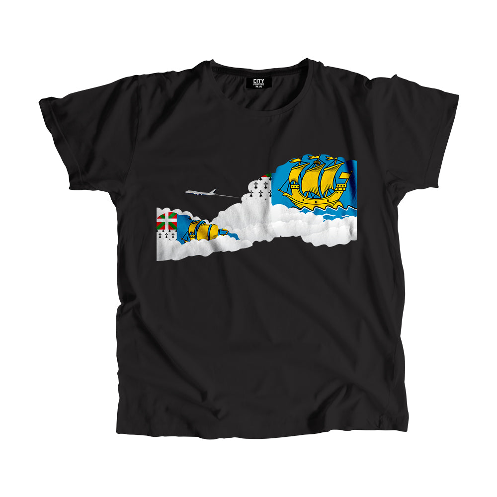 Saint Pierre and Miquelon Day Clouds Men Unisex T-Shirt