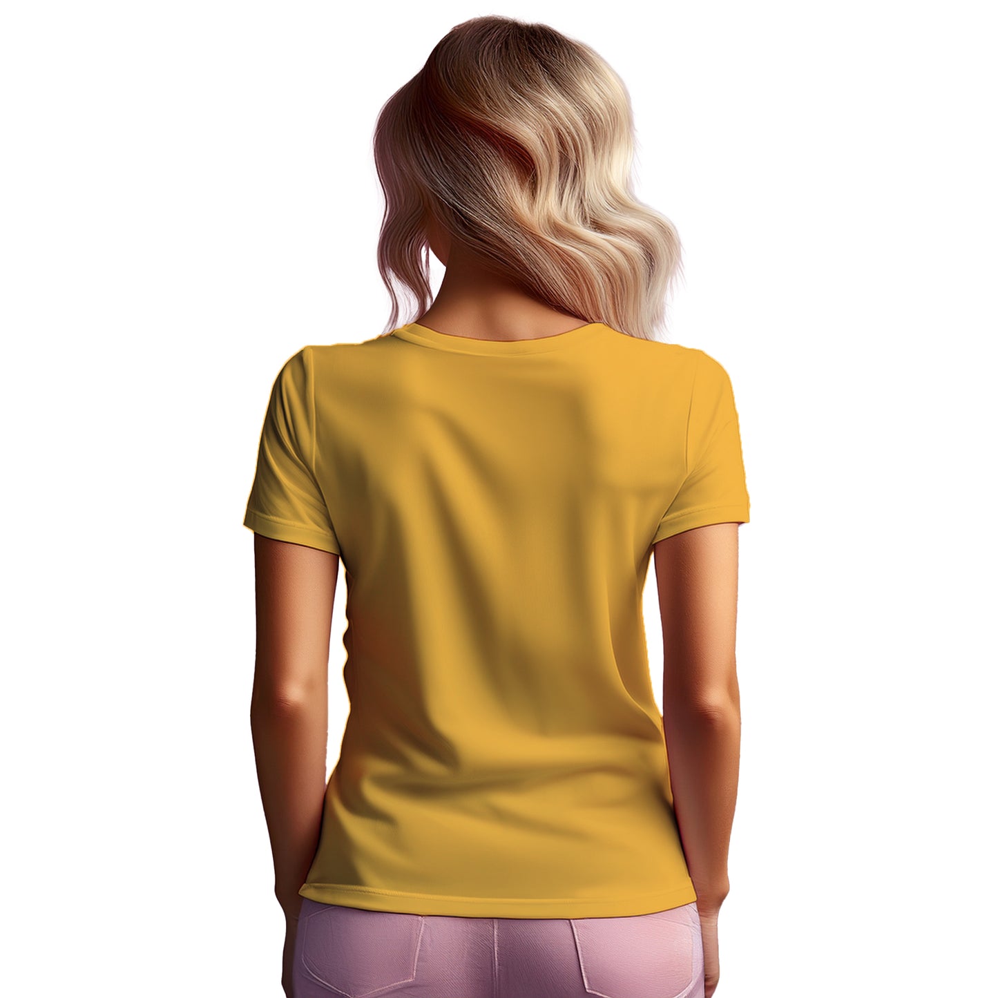 44 Number Women T-Shirt (Golden Yellow)