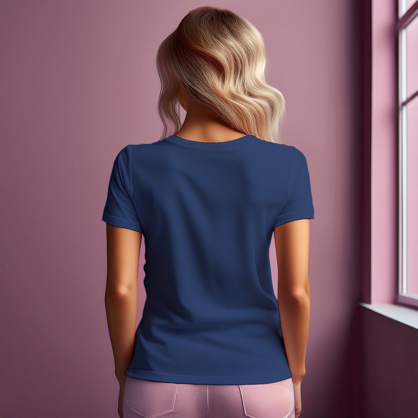 49 Number Women T-Shirt (Navy Blue)