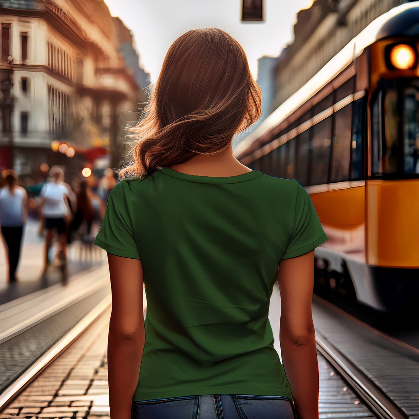 2057 Year Women T-Shirt (Olive Green)