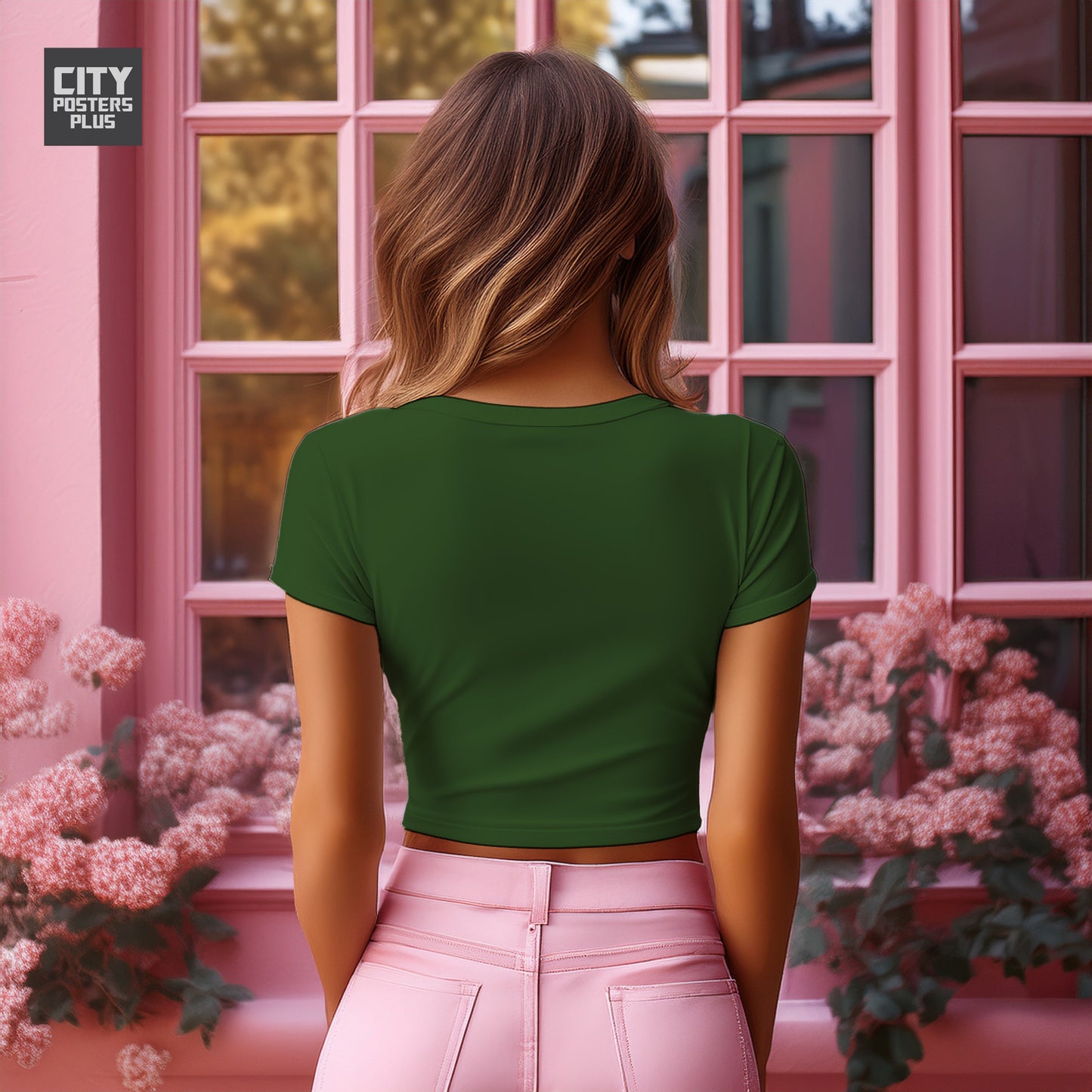1909 Year Women Crop Top (Olive Green)