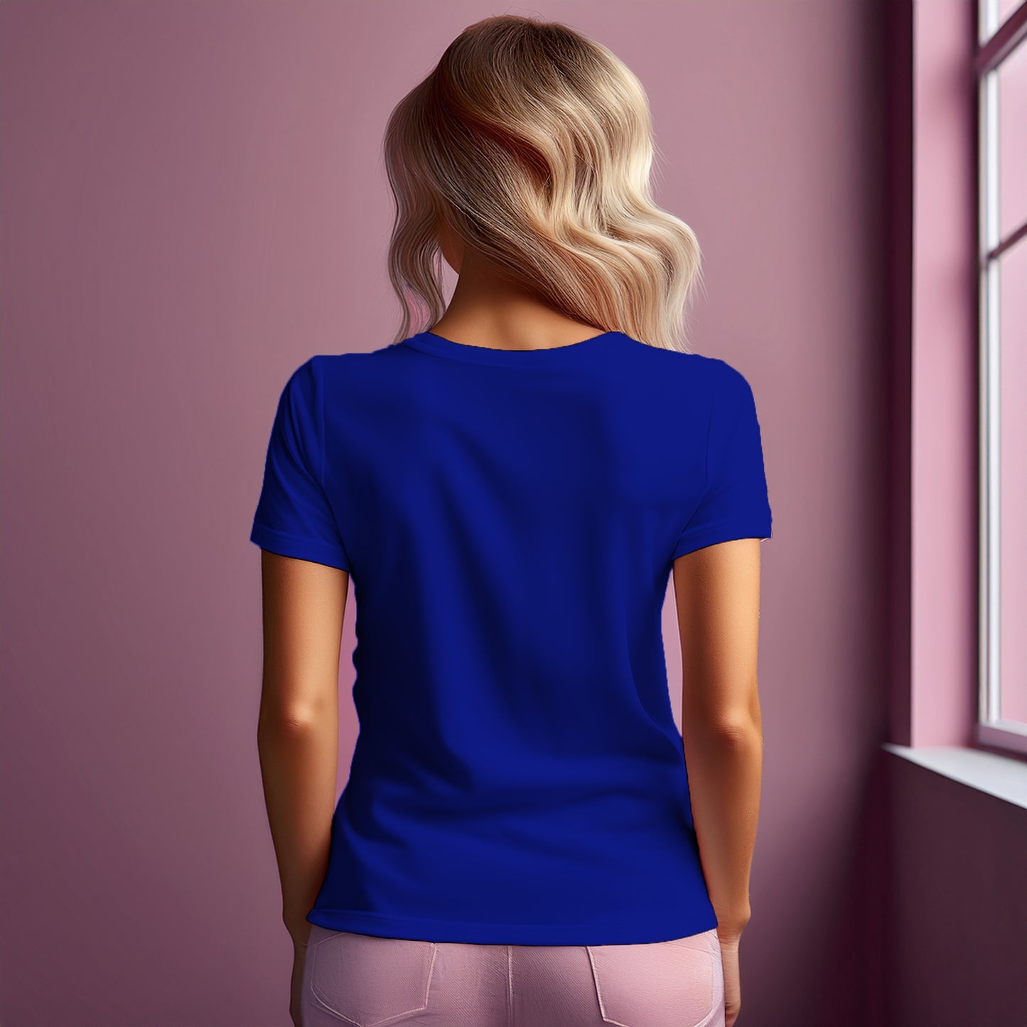 77 Number Women T-Shirt (Royal Blue)