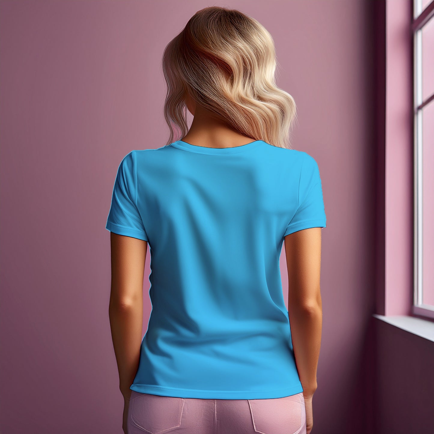 10 Number Women T-Shirt (Sky Blue)